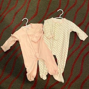 Two Magnetic me pajamas 0-3 month and 3-6 month